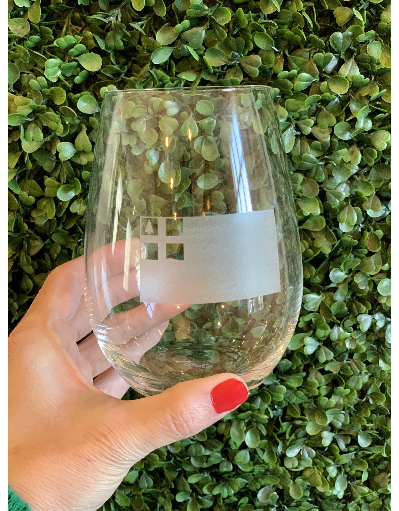 Susquehanna Glass Bunker Hill Flag Stemless Wine Glass