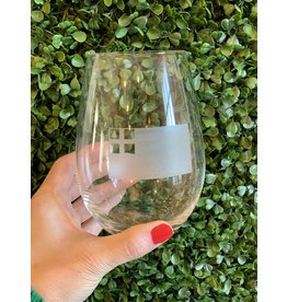 Susquehanna Glass Bunker Hill Flag Stemless Wine Glass