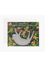 Rifle Paper Co. Sloth Belated Birthday Card