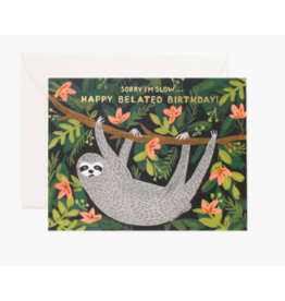 Rifle Paper Co. Sloth Belated Birthday Card