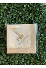 Caspari Linen and Gold Monument Napkin