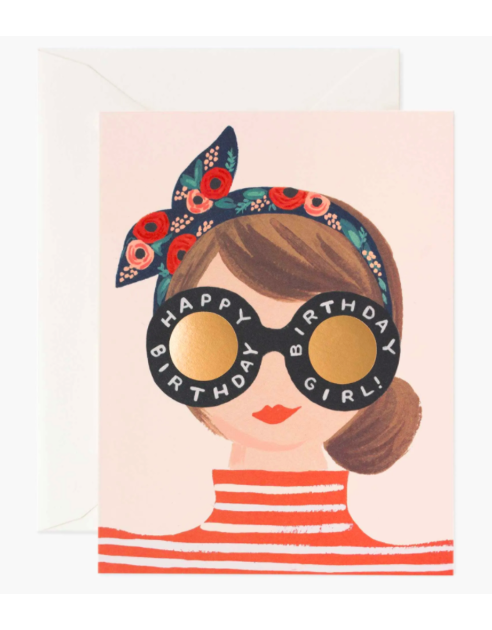 Rifle Paper Co. Headband Birthday Girl Card