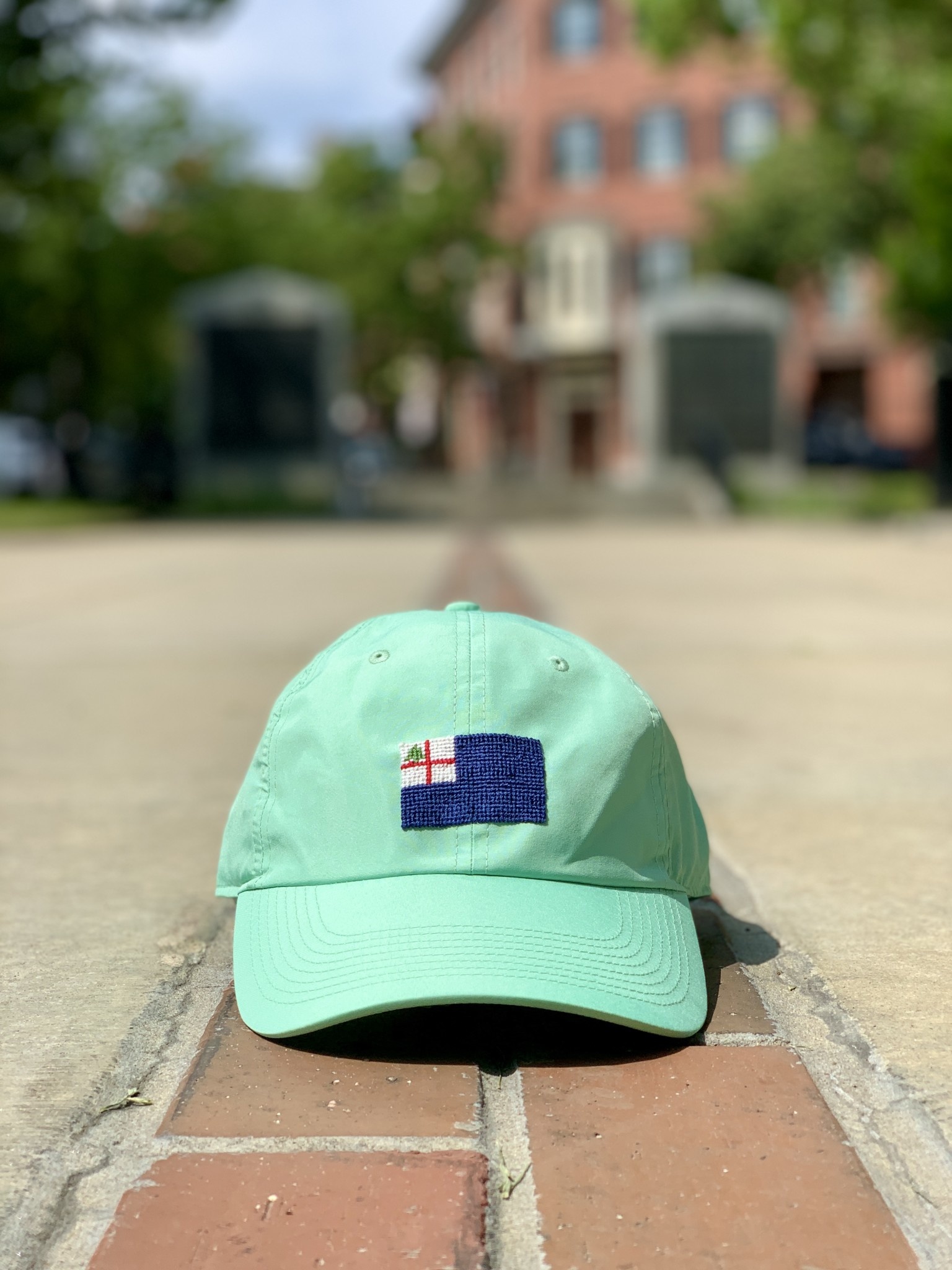 Bunker Hill Performace Flag Hat in Seafoam - Place and Gather