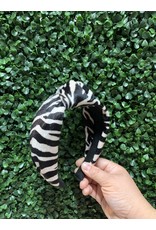 Zebra Velvet Knot Headband