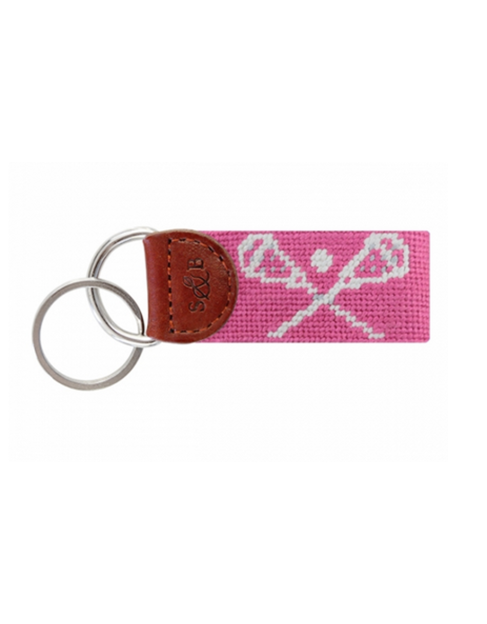Smathers & Branson Crossed Lax Sticks Key Fob in Pink
