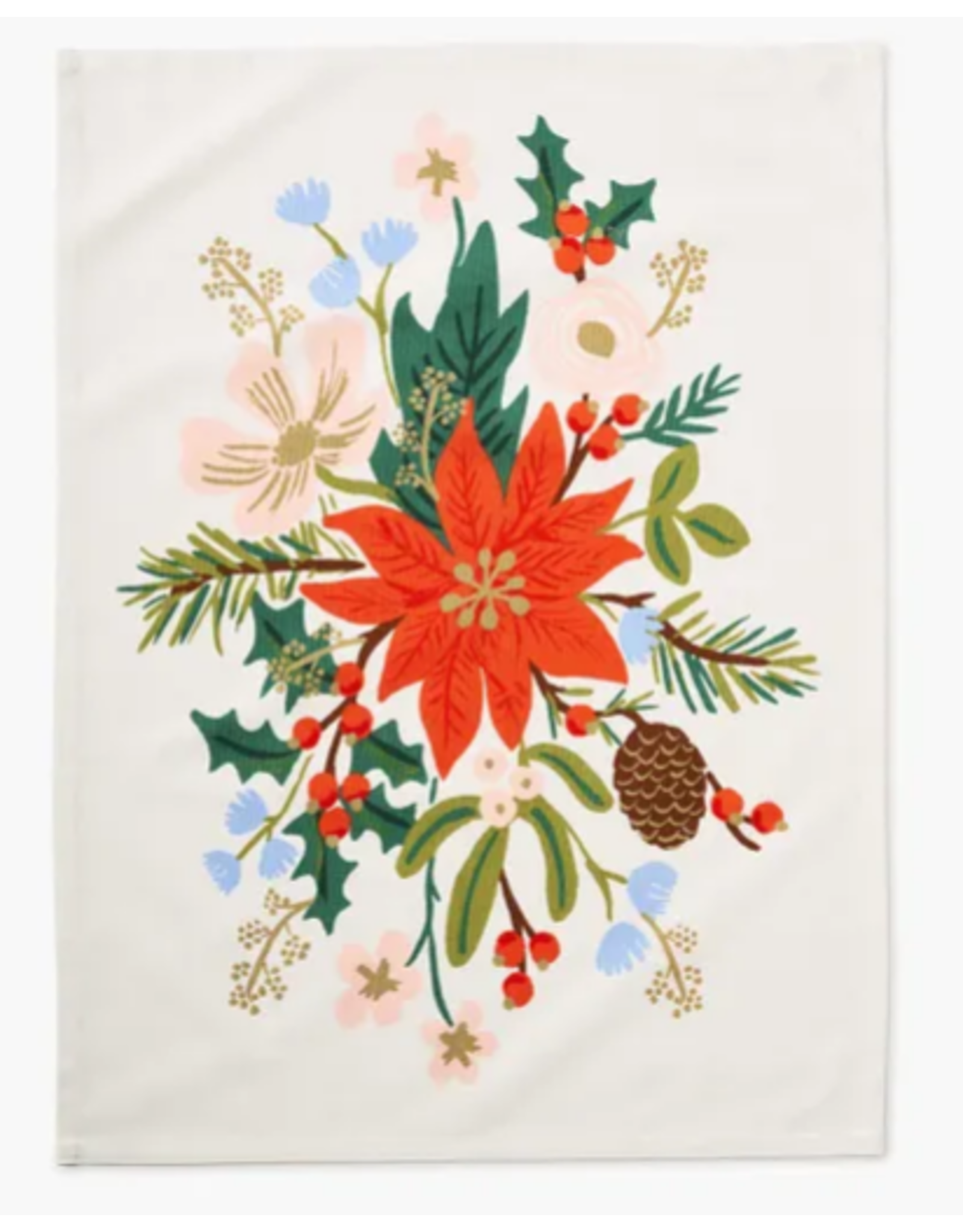 Rifle Paper Co. Holiday Bouquet Tea Towel