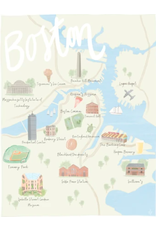 Palm Prints Co Boston Map 8x10 Print by Palm Prints