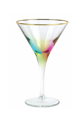 Vietri Rainbow Martini Glass