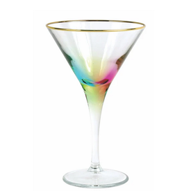 Vietri Rainbow Martini Glass