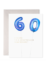 E. Frances Helium 60 Birthday Card