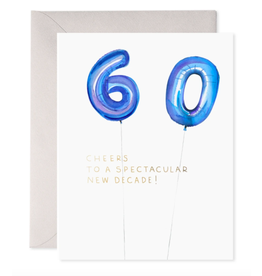 E. Frances Helium 60 Birthday Card