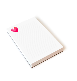 E. Frances Heart Lined Notepad