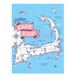 Casey Circle Cape Cod Map Print by Casey Circle