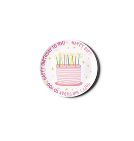 Coton Colors Happy Birthday Melamine Plate in Pink