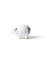 Coton Colors Gingham Piggy Bank in Blue