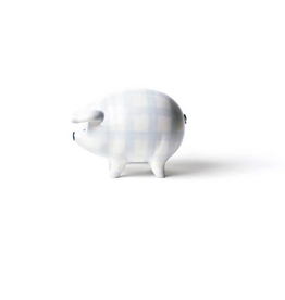 Coton Colors Gingham Piggy Bank in Blue