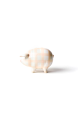 Coton Colors Gingham Piggy Bank in Pink