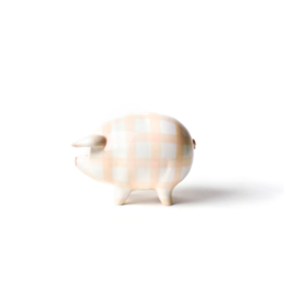 Coton Colors Gingham Piggy Bank in Pink