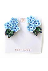 Beth Ladd Collection Blue Hydrangea Stud Earrings by Beth Ladd