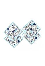 Coton Colors Oyster Print Cocktail Napkins, Set of 4