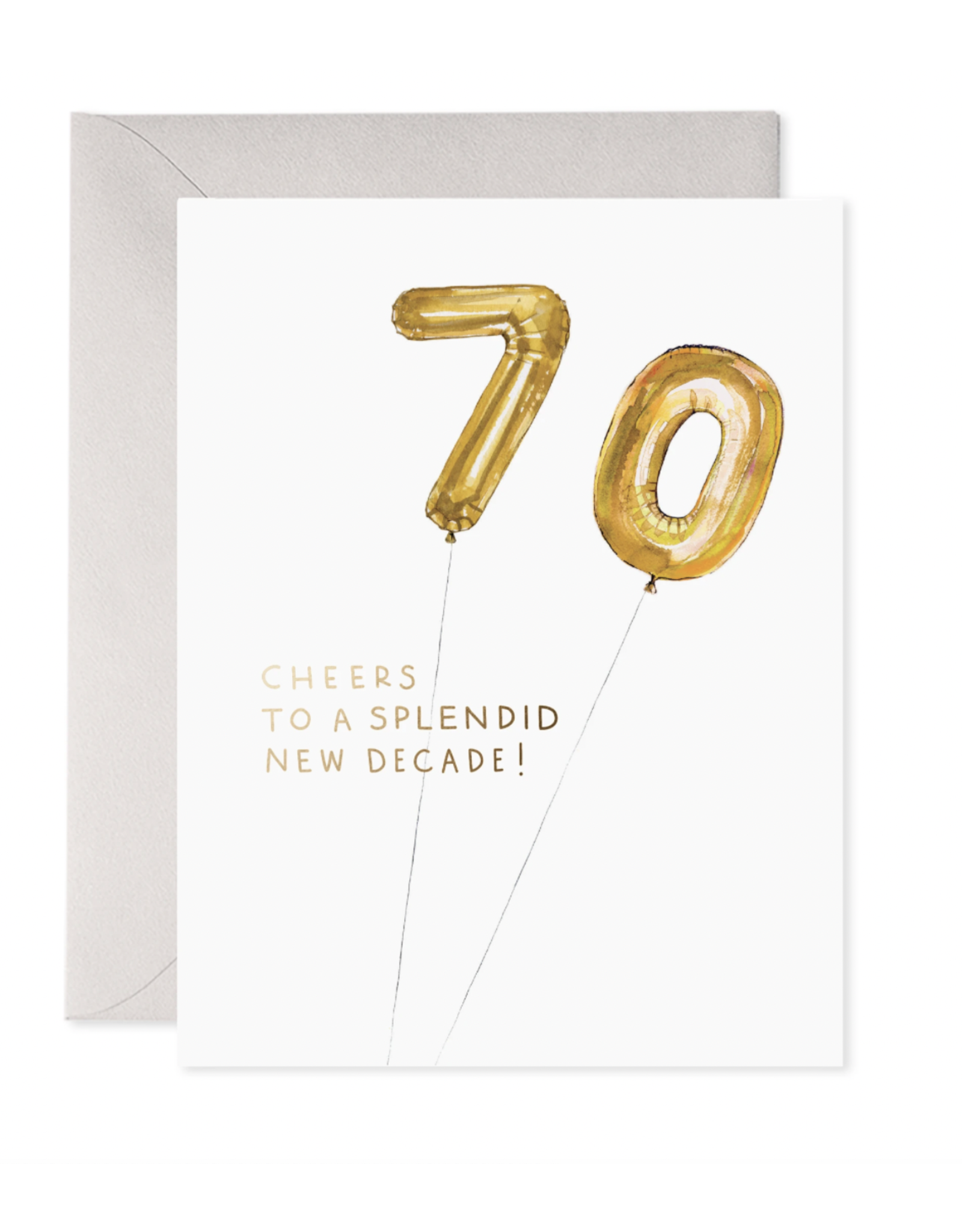 E. Frances Helium 70 Birthday Card