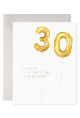 E. Frances Helium 30 Birthday Card