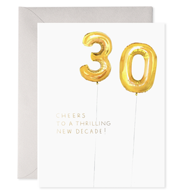 E. Frances Helium 30 Birthday Card