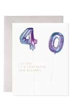 E. Frances Helium 40 Birthday Card