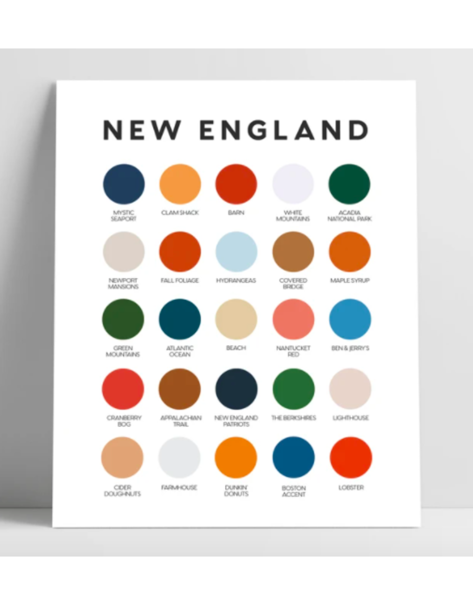 New England Color Palette Print by Lunch City Studio - Place and Gather
