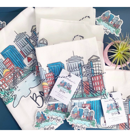 Anna Whitham Boston Tea Towel by Anna Whitham