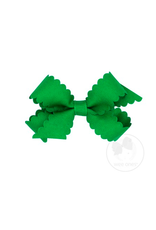 Wee Ones Wee Ones Mini Scallop Bow in Green
