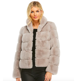 Donna Salyers Fabulous Furs Posh Jacket in Dove Size Large