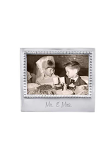 Mariposa Mr. and Mrs. Beaded 4x6 Frame
