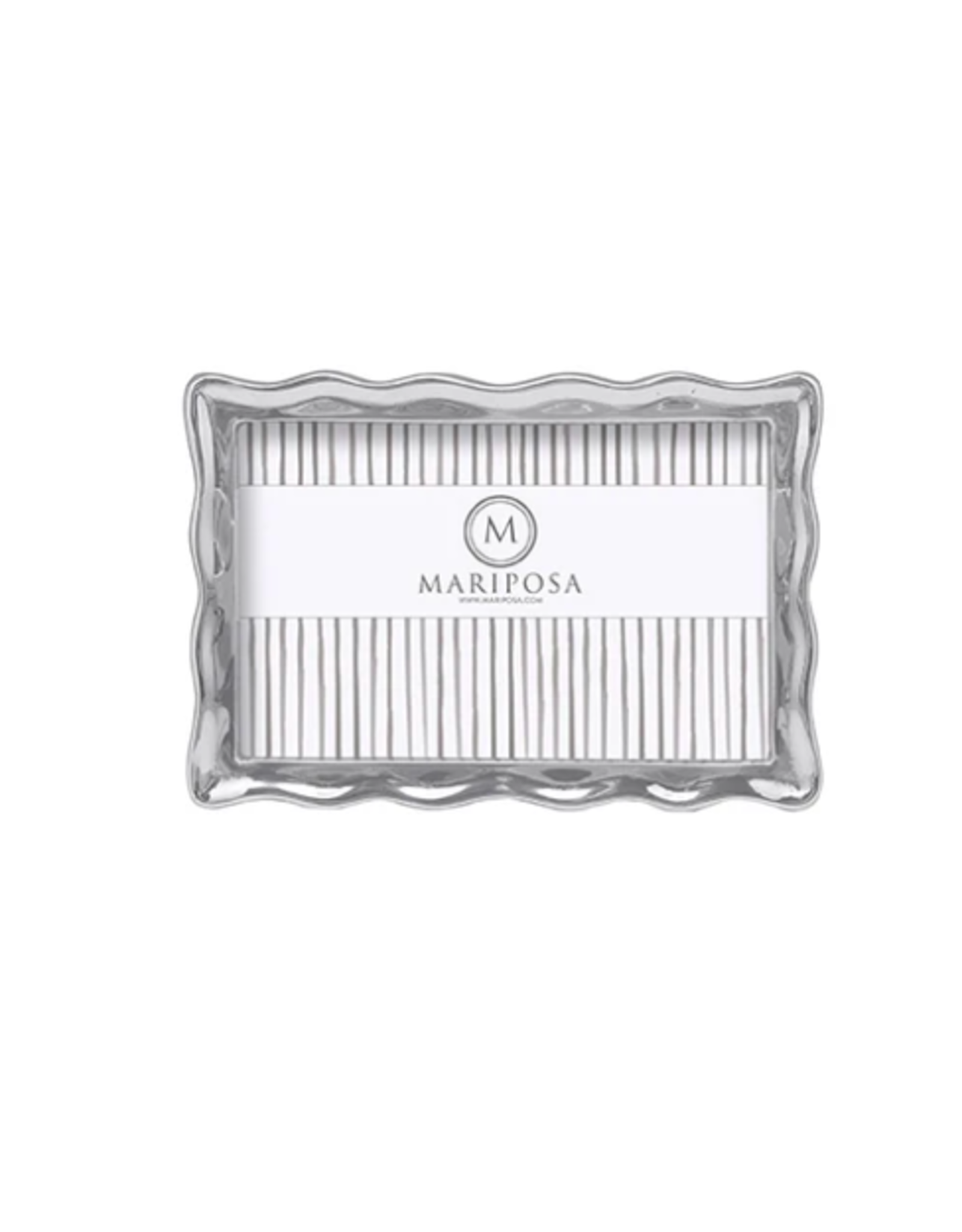Mariposa Wavy 4x6 Frame in Silver