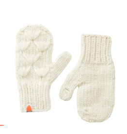 Shit That I Knit Motley Mittens in White