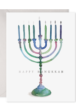 E. Frances Colorful Menorah Card