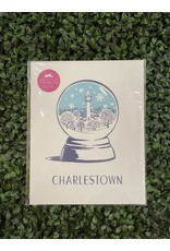 Smudge Ink Charlestown Blue Snow Globe Holiday Print in 8x10