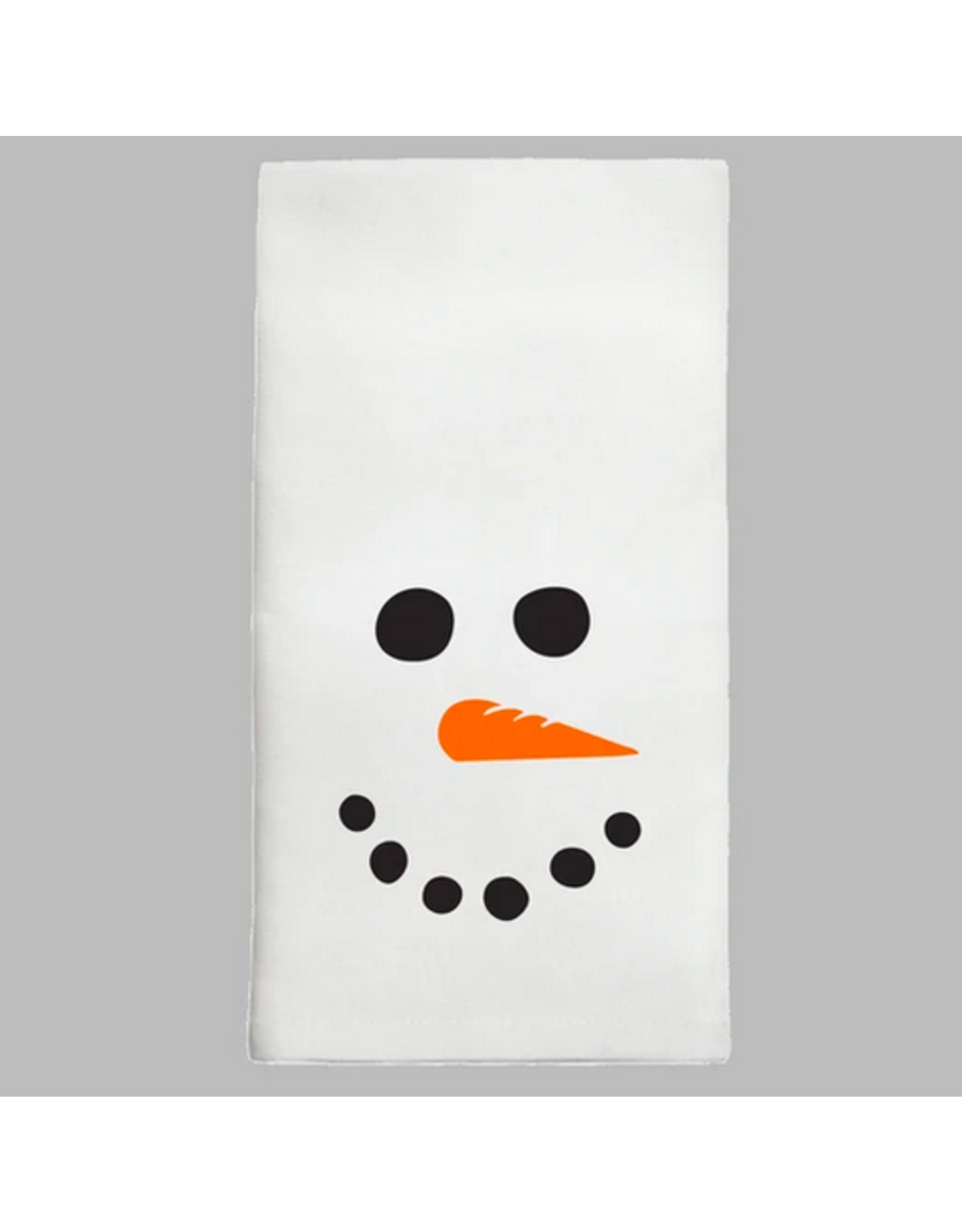 Marshes Fields and Hills Snowman Face Tea Towel