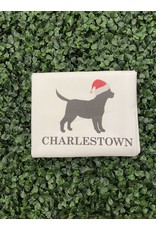 Marshes Fields and Hills Charlestown Santa Dog Tea Towel