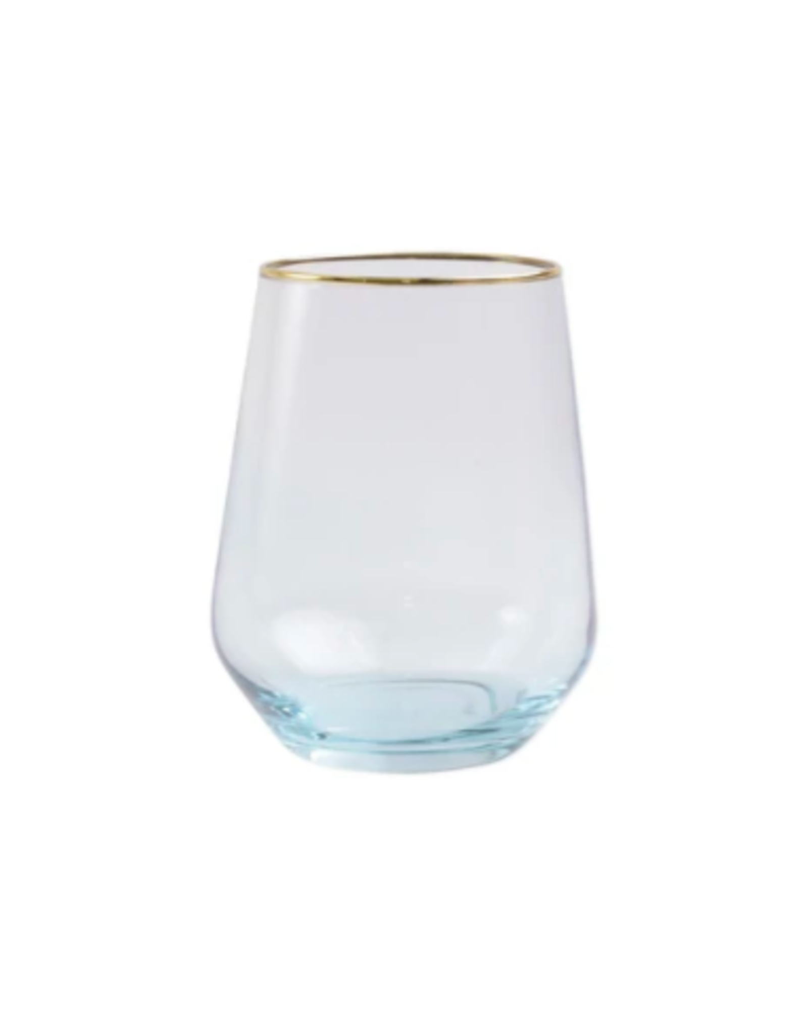 Vietri Turquoise Stemless Wine Glass