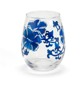 Decor Shop by Place & Gather Chinoserie Hand Painted Stemless Wine Glass