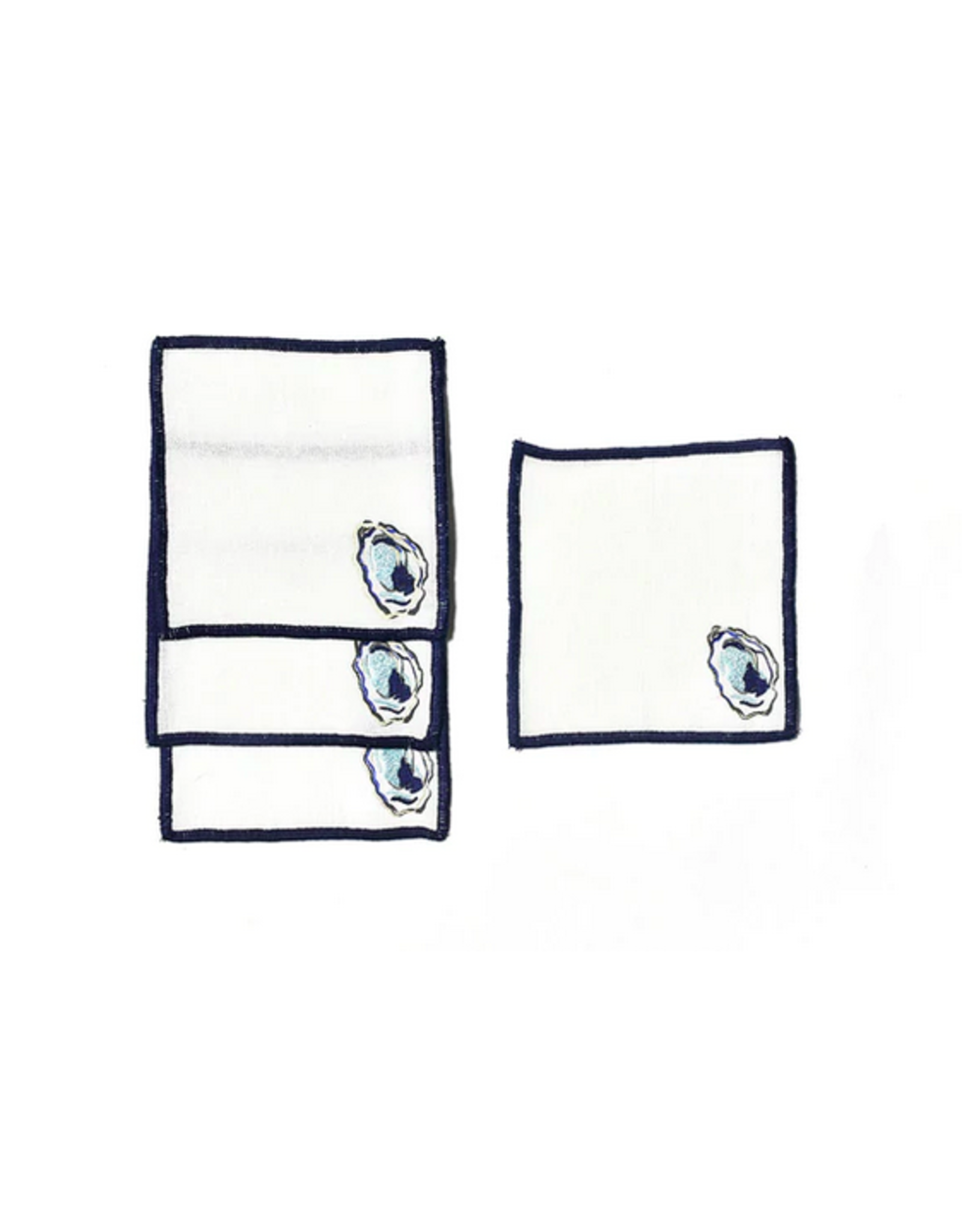 Coton Colors Oyster Cocktail Napkins, Set of 4