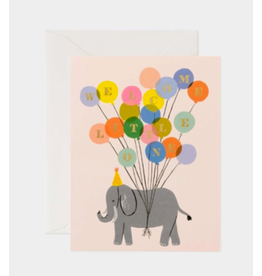 Rifle Paper Co. Welcome Elephant Baby Card