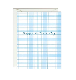Paula and Waffle Father's Day Blue Check Card