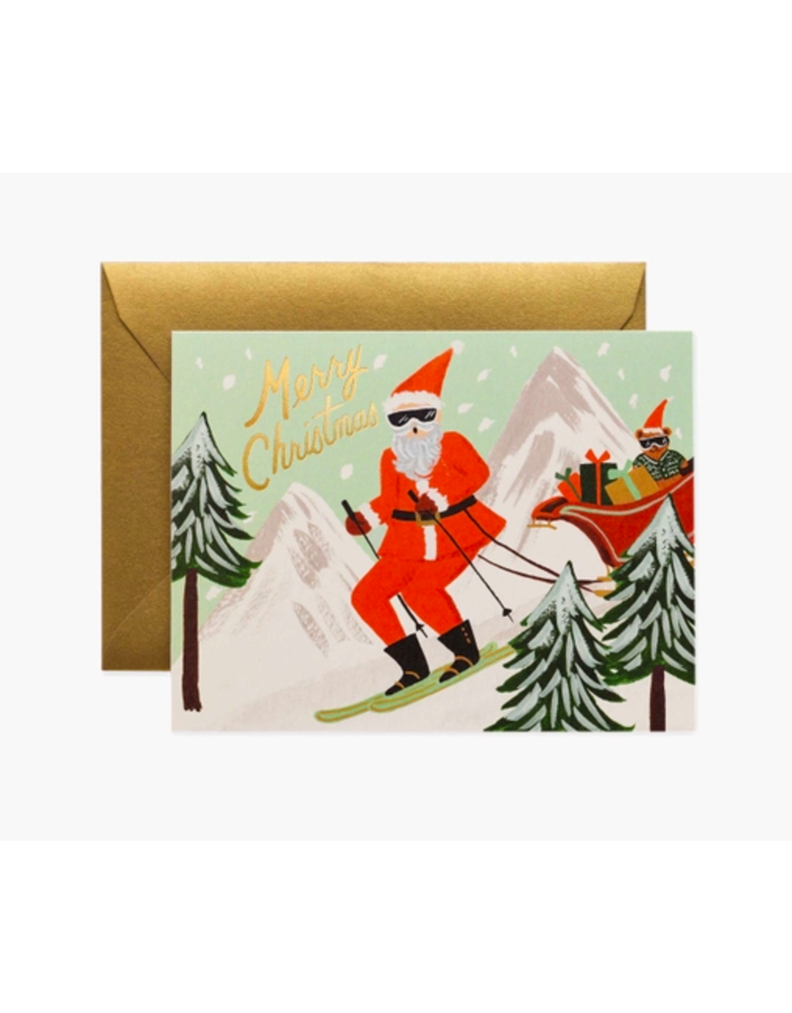 Rifle Paper Co. Skiing Santa Cards Boxed Set