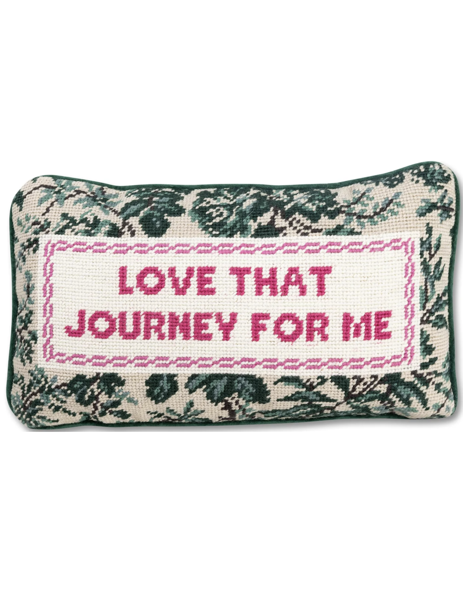 Furbish Studio Love That Journey Needlepoint Pillow