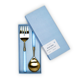 Decor Shop by Place & Gather Blue Sky Salad Server Set in Gift Box
