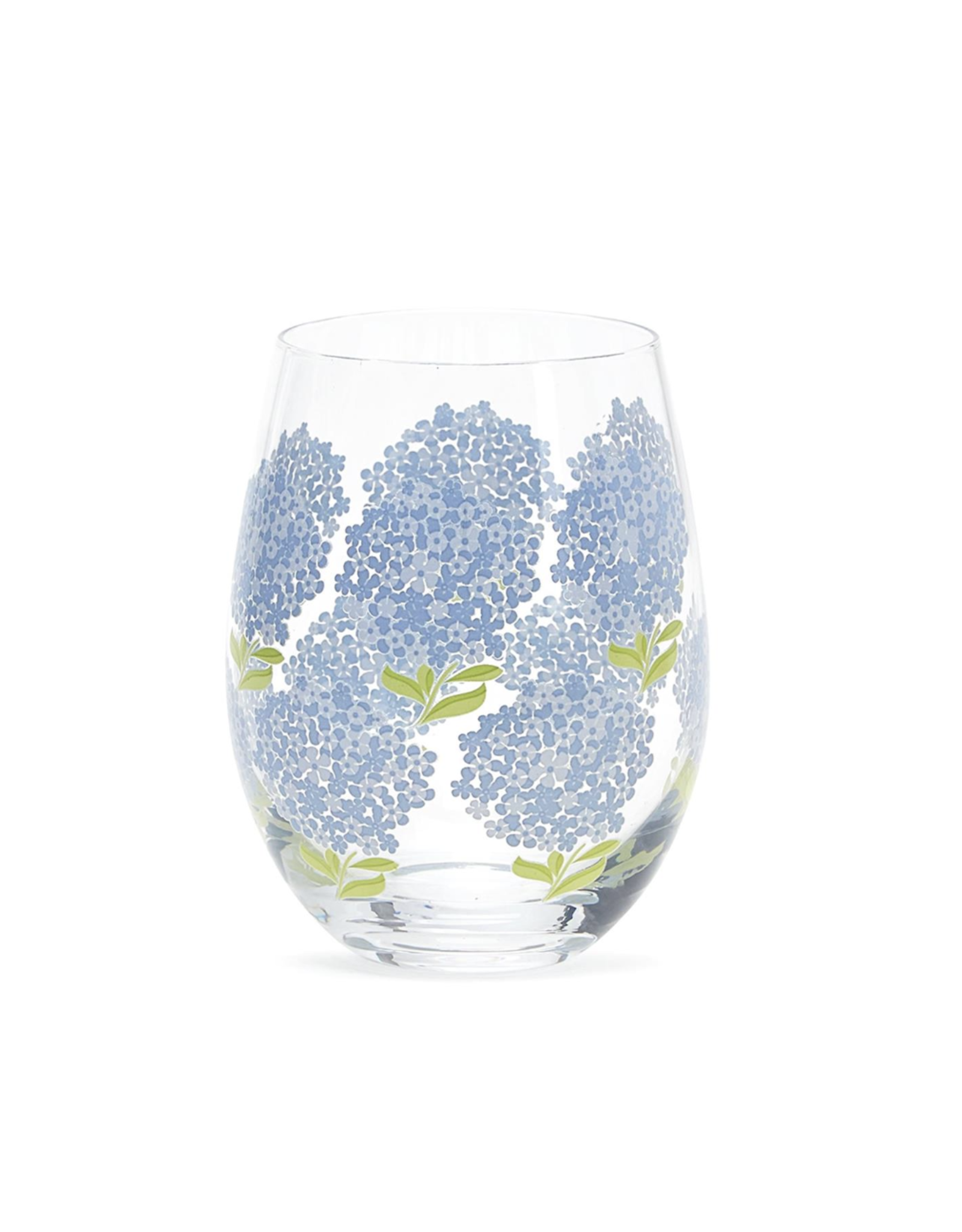 Decor Shop by Place & Gather Hydrangea Hand Painted Stemless Wine Glass