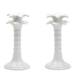 Decor Shop by Place & Gather Palm Leaf Candlestick Holder in White