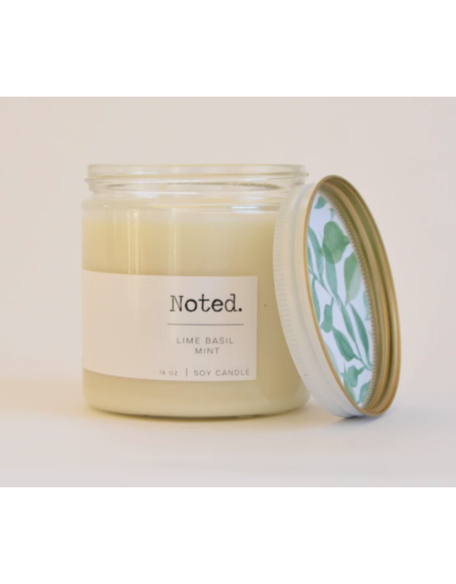 Noted Lime Basil Mint Candle 8 oz